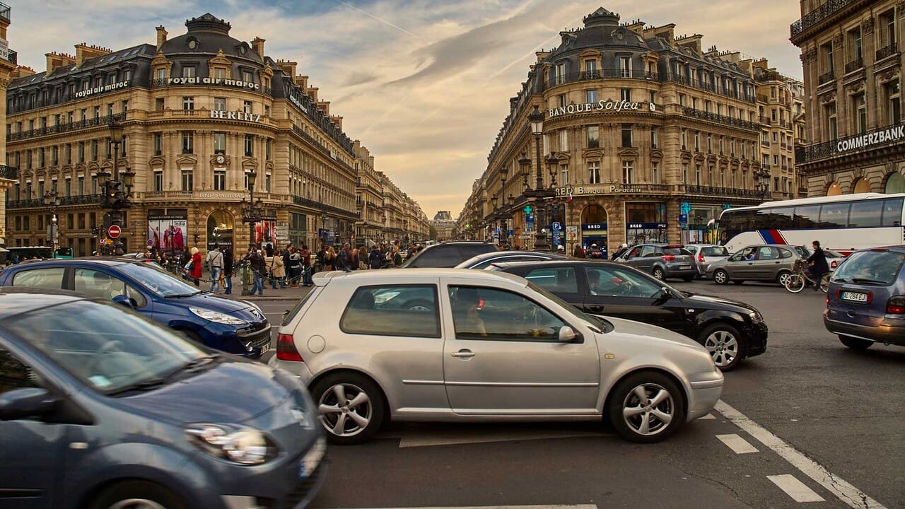 City Street With Buildings In Background